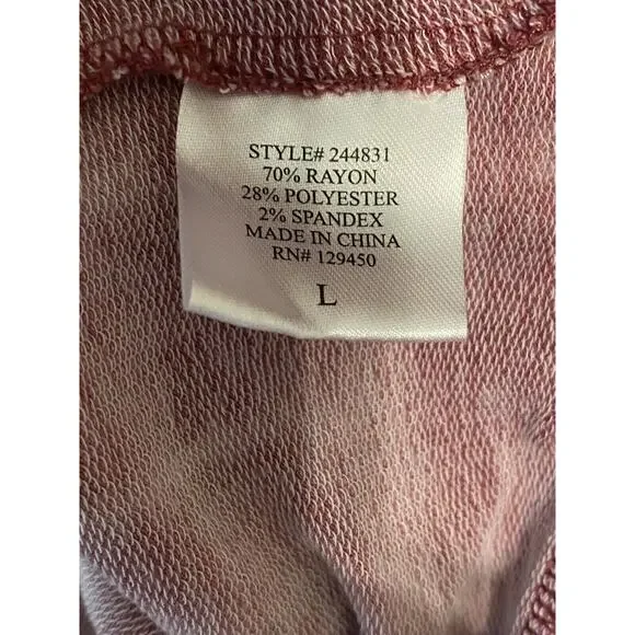 Como Vintage Womens Pink Ombré Knotted Sleeve Shirt Size Large - Picture 5 of 5